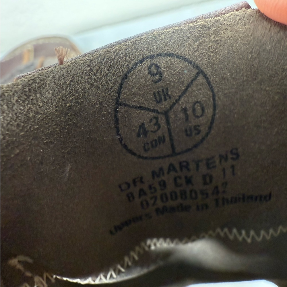 Vintage Dr. Doc Martens 8A59 Fisherman Sandals Chunky Buckle Strap Brown Slides - Picture 12 of 15